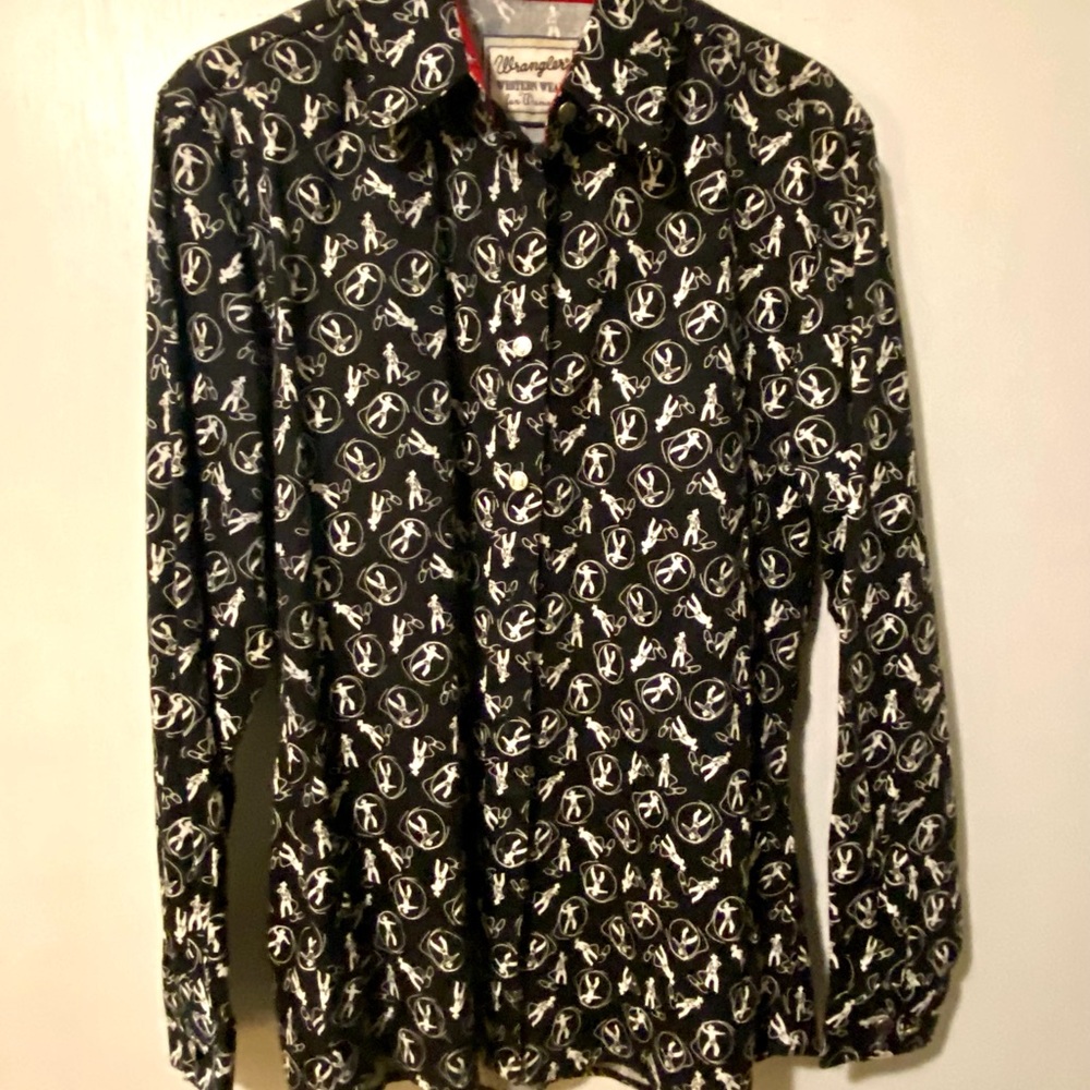 Vintage Wrangler cowboy print women’s shirt